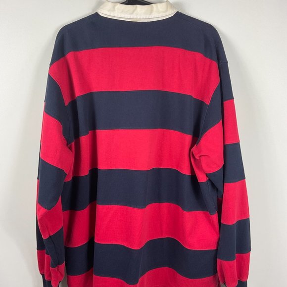 Vintage Polo Sport Rugby Red Navy Blue Size Large - Picture 3 of 3
